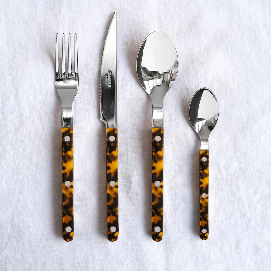 Sabre 5 pieces Cutlery Set Bistrot Tortoise in Tortoise and Shiny Finish