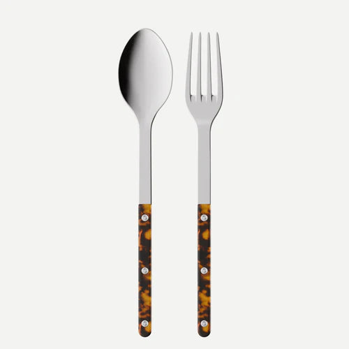Sabre Serving Set Bistrot Solid in Tortoise and Shiny Finish