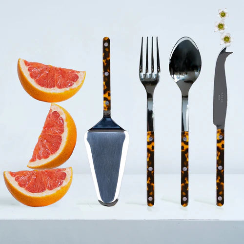 Sabre Cheese Knife Bistrot Tortoise in Tortoise and Shiny Finish