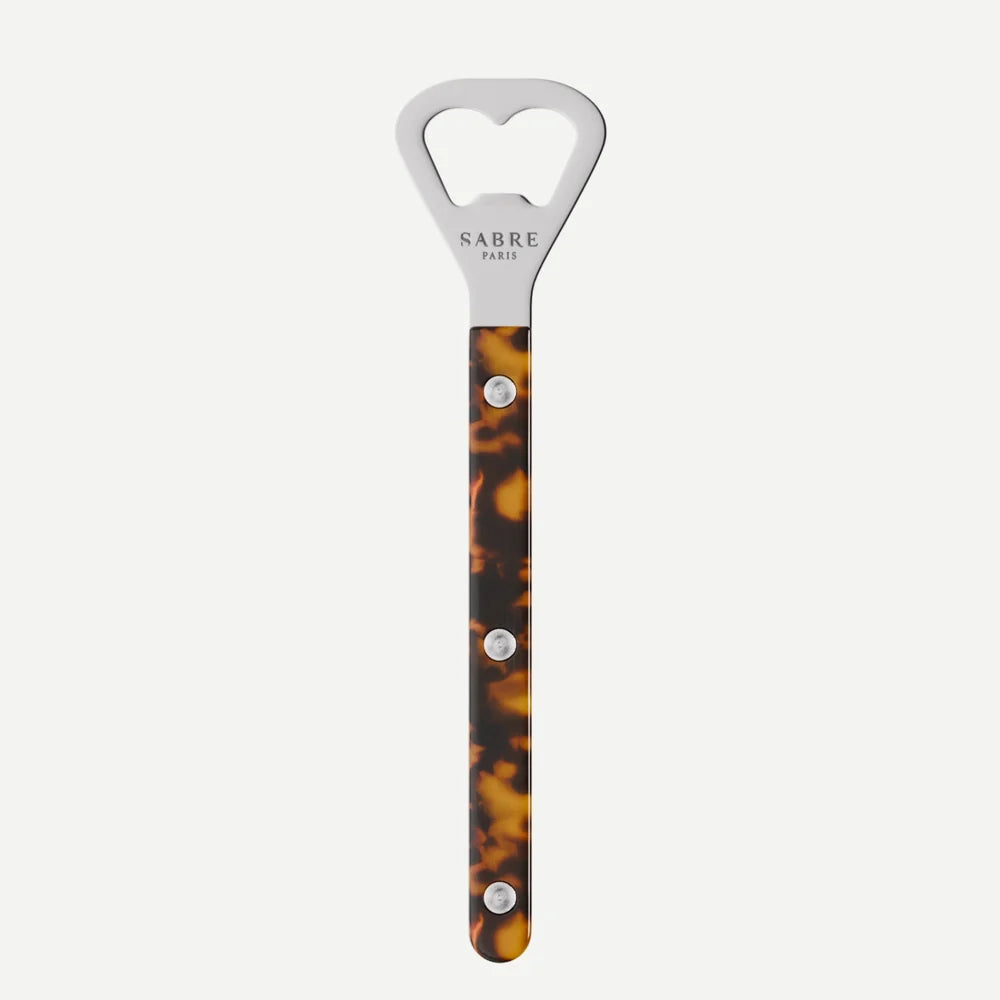Sabre Bistrot Tortoise Bottle Opener in Tortoise and Shiny Finish