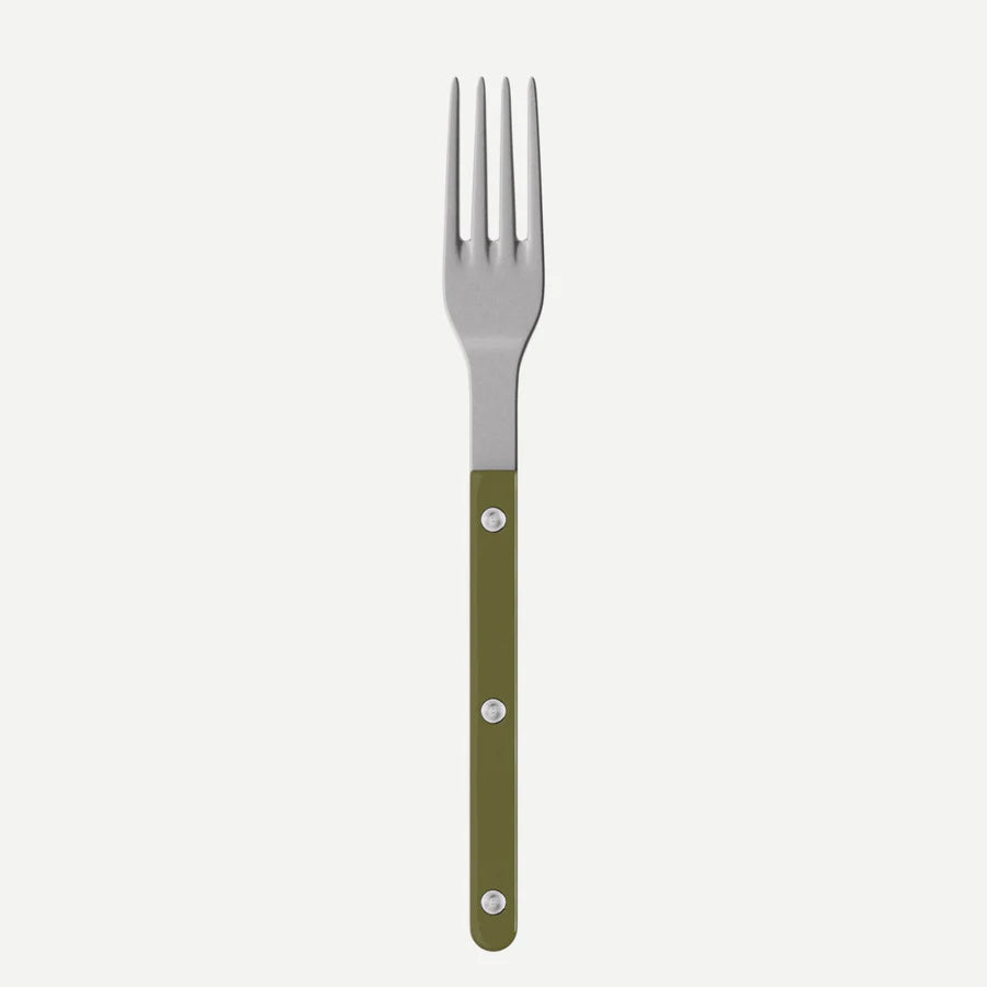 Sabre Dinner Fork Bistrot Solid in Green Fern and Vintage Finish