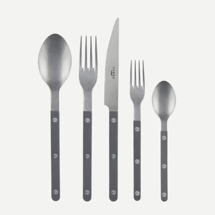 SABRE Flatware Set Vintage Bistrot in Dark Grey