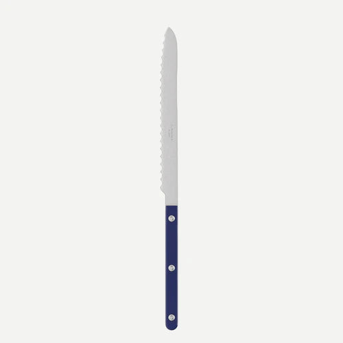 Sabre Bread Knife Bistrot Solid in Navy Blue and Vintage Finish