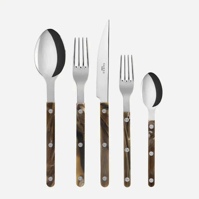 Sabre Flatware Set Shiny Bistrot in Faux Buffalo