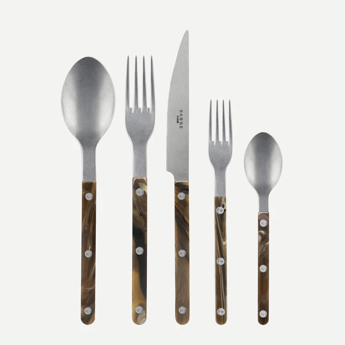 SABRE Flatware Set Vintage Bistrot in Faux Buffalo