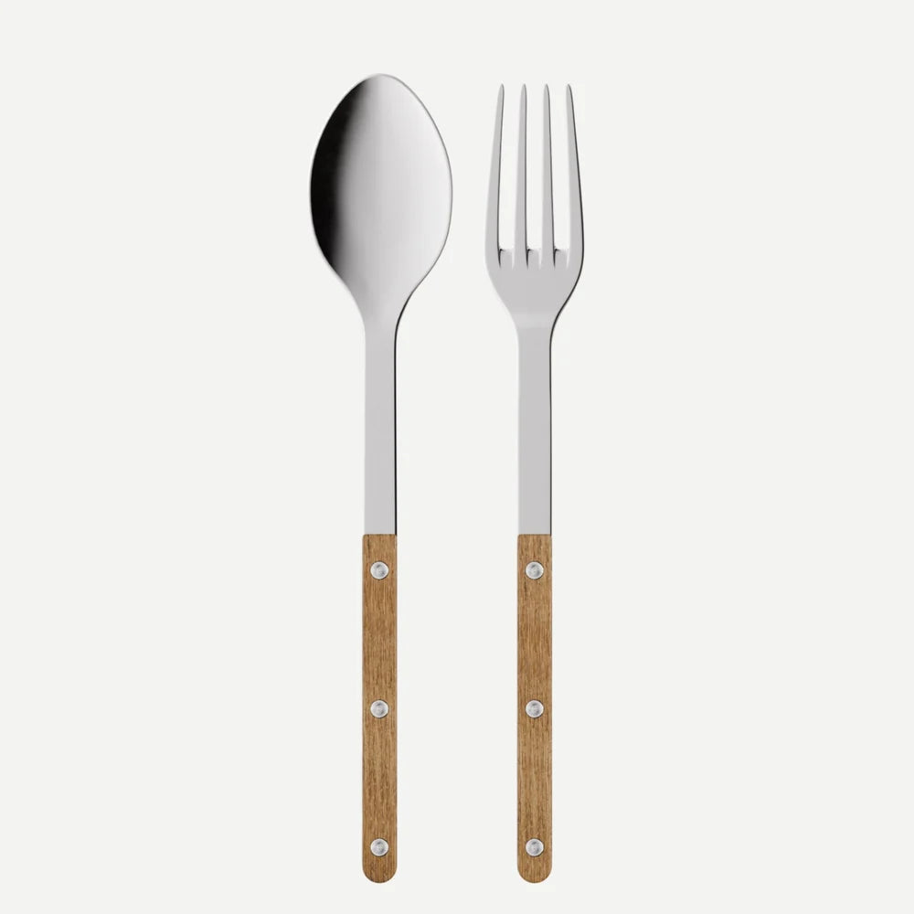 Sabre Serving Set Bistrot Teak in Teak and Shiny Finish