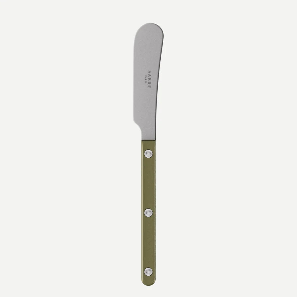 Sabre Butter Spreader Bistro Pearly in Olive and Shiny Finish