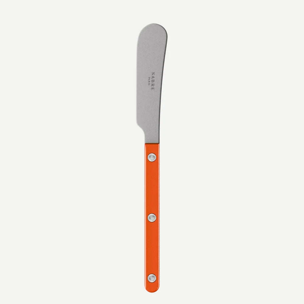 Sabre Butter Spreader Bistro Pearly in Orange and Shiny Finish