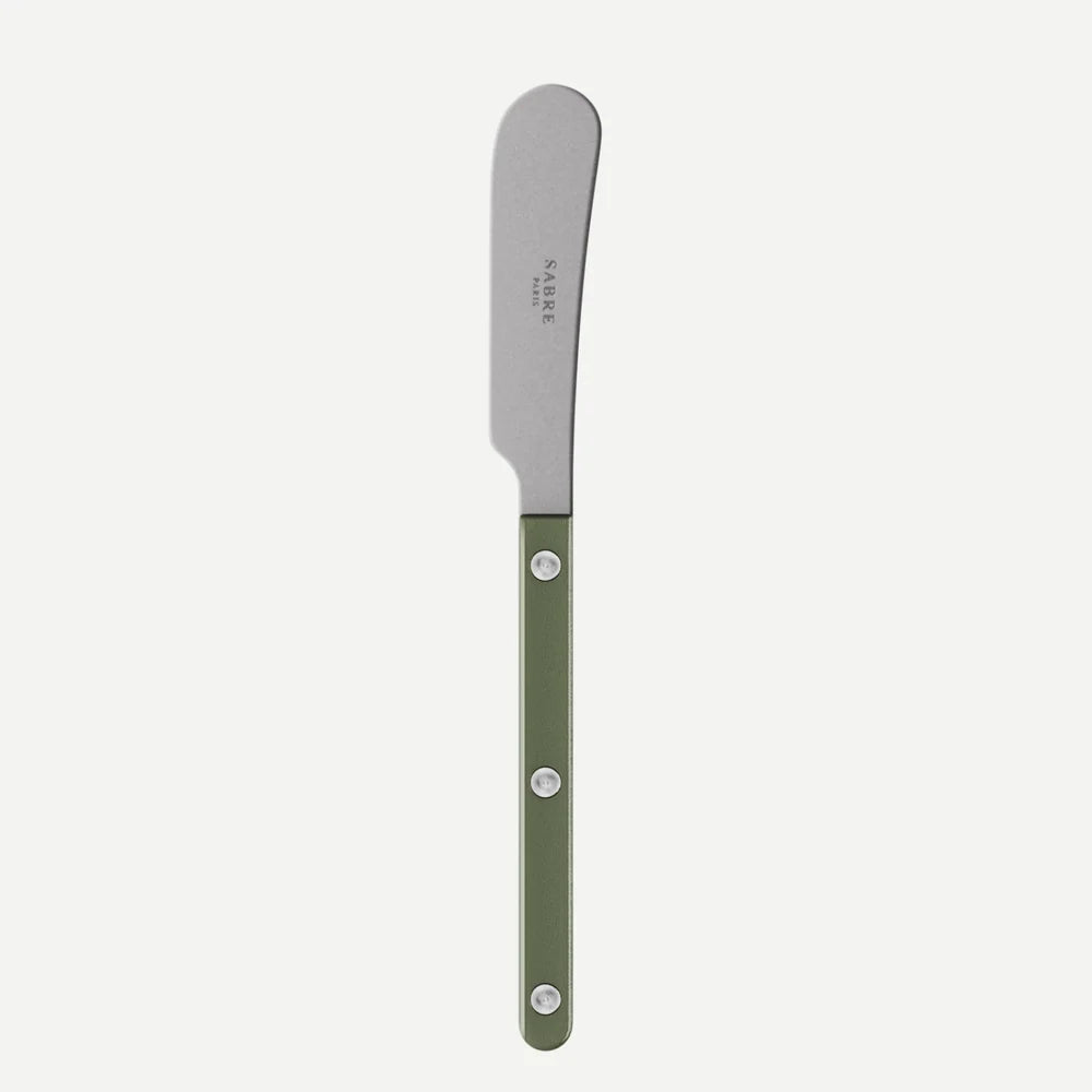 Sabre Butter Spreader Bistro Pearly in Dark Green and Shiny Finish