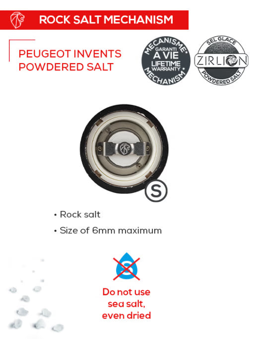 Peugeot Paris Salt Mill U'Select Wood Satin Black 18cm