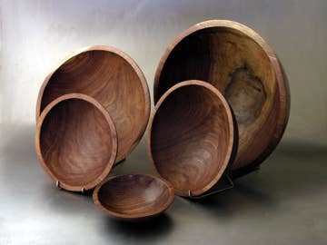 Peterman's Boards & Bowls 10" Black Walnut Round Bowl