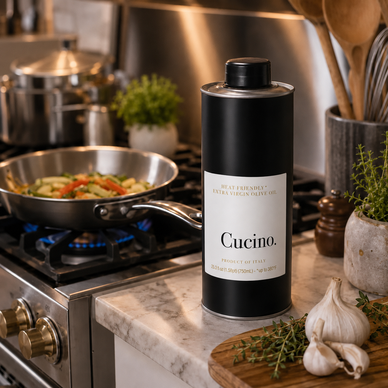 Heat Friendly Extra Virgin Olive Oil - Cucino - 750ml Can