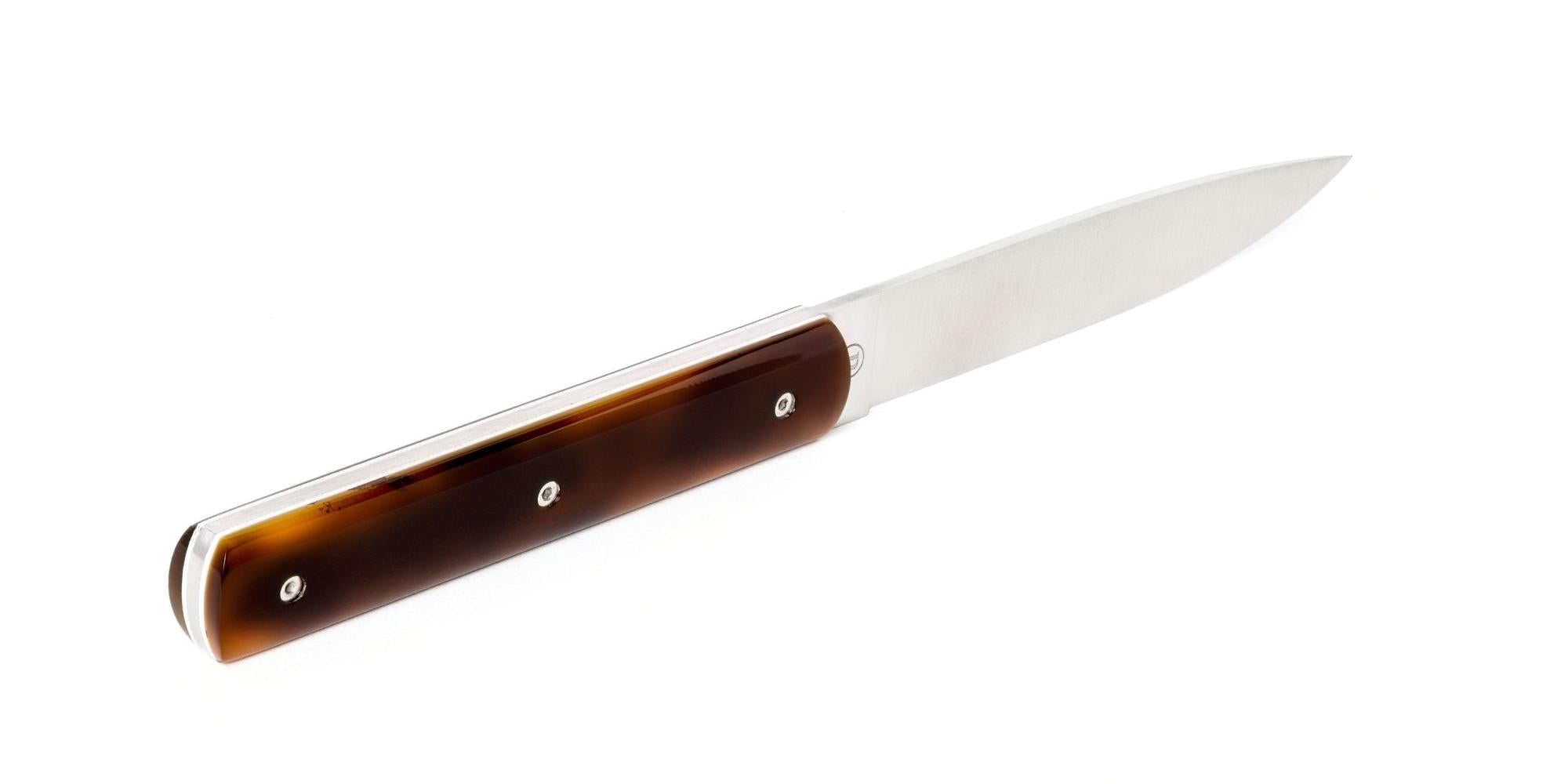 Perceval 9.47 Table Knife in Turtle Shell Imitation - Set of 4