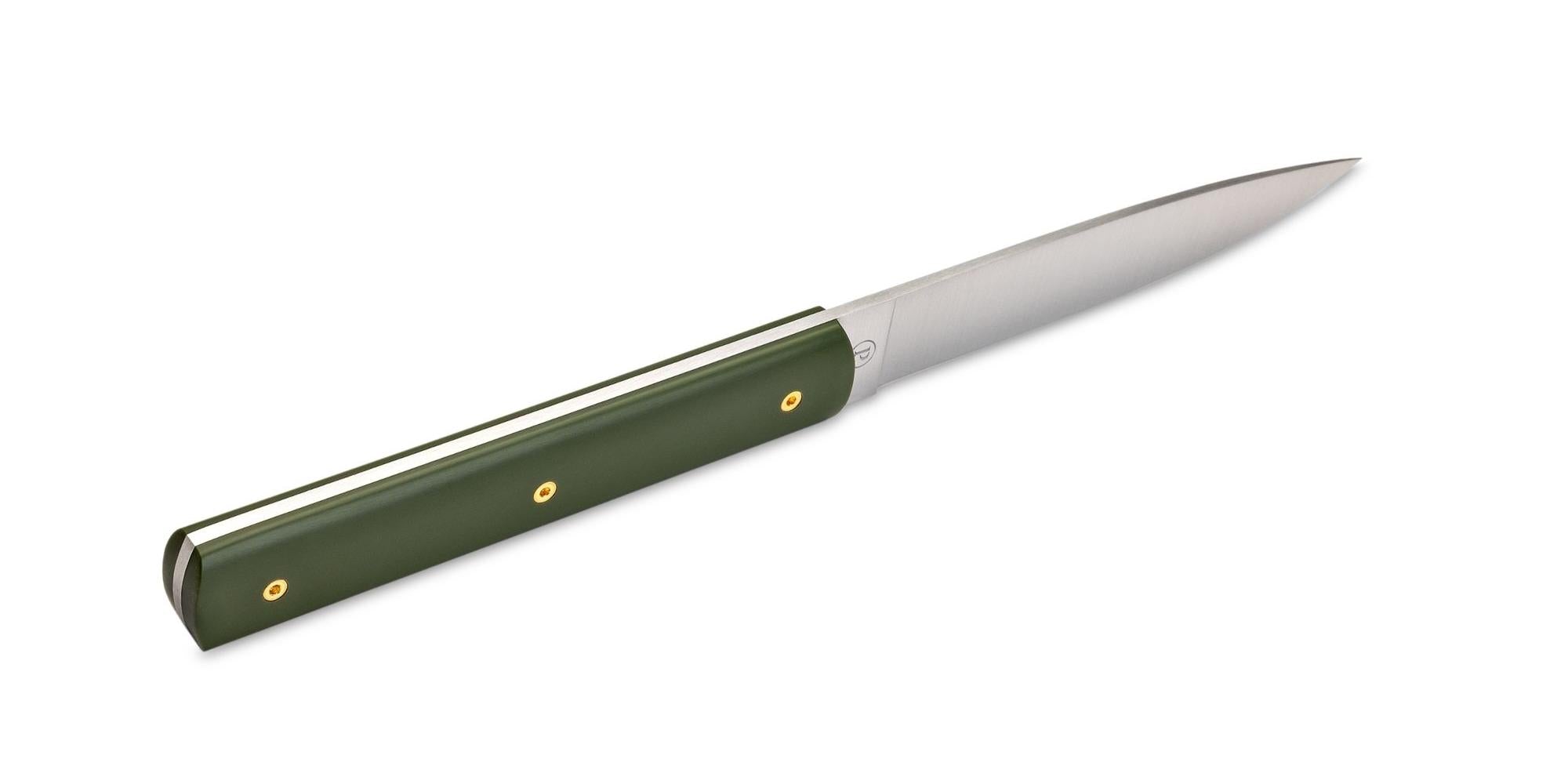 Perceval 9.47 Table Knife in NEW Dark Green Gold Screws - Set of 6