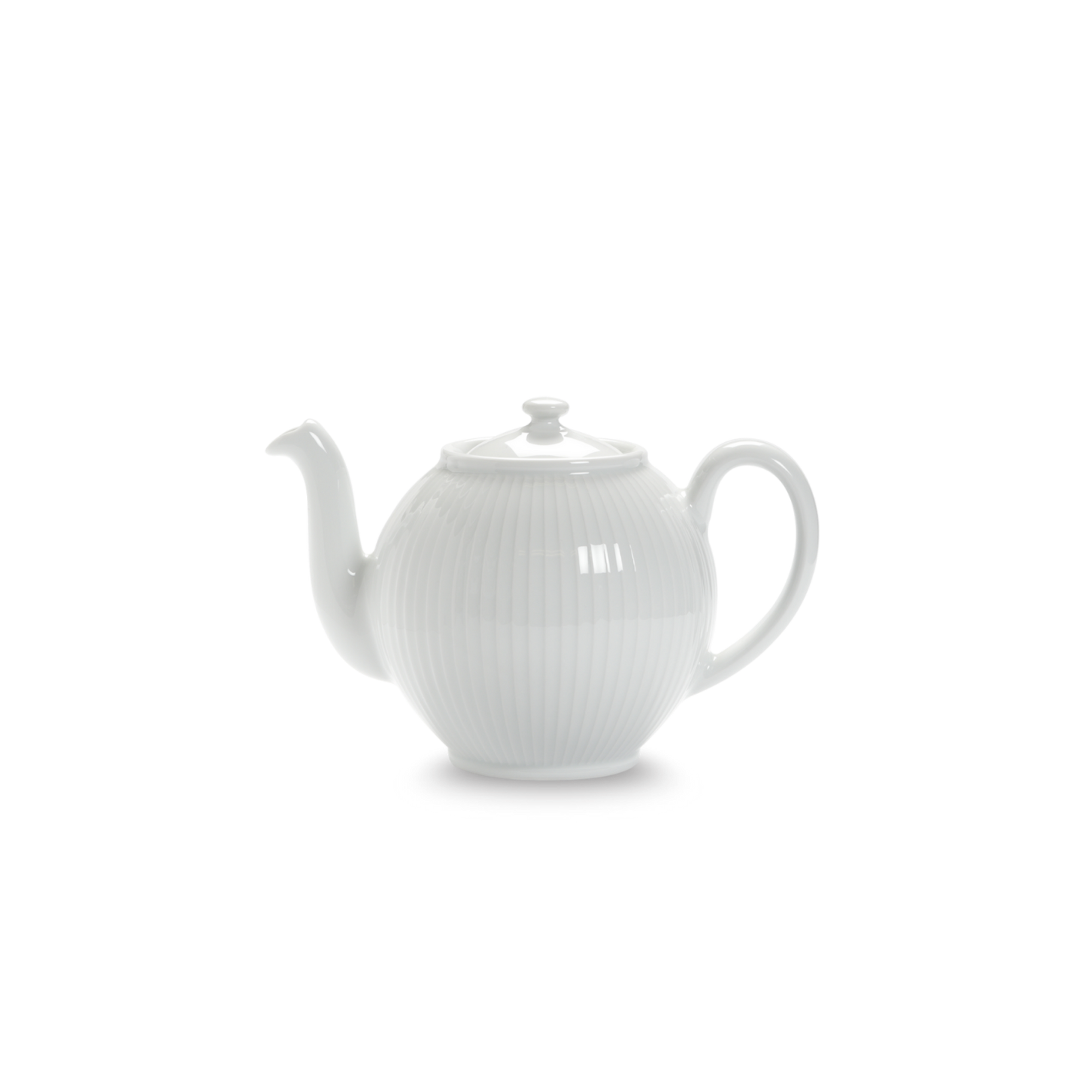 Pillivuyt Plisse Tea Pot - Small - 5" diam x 5" W x 5" H - 18 oz