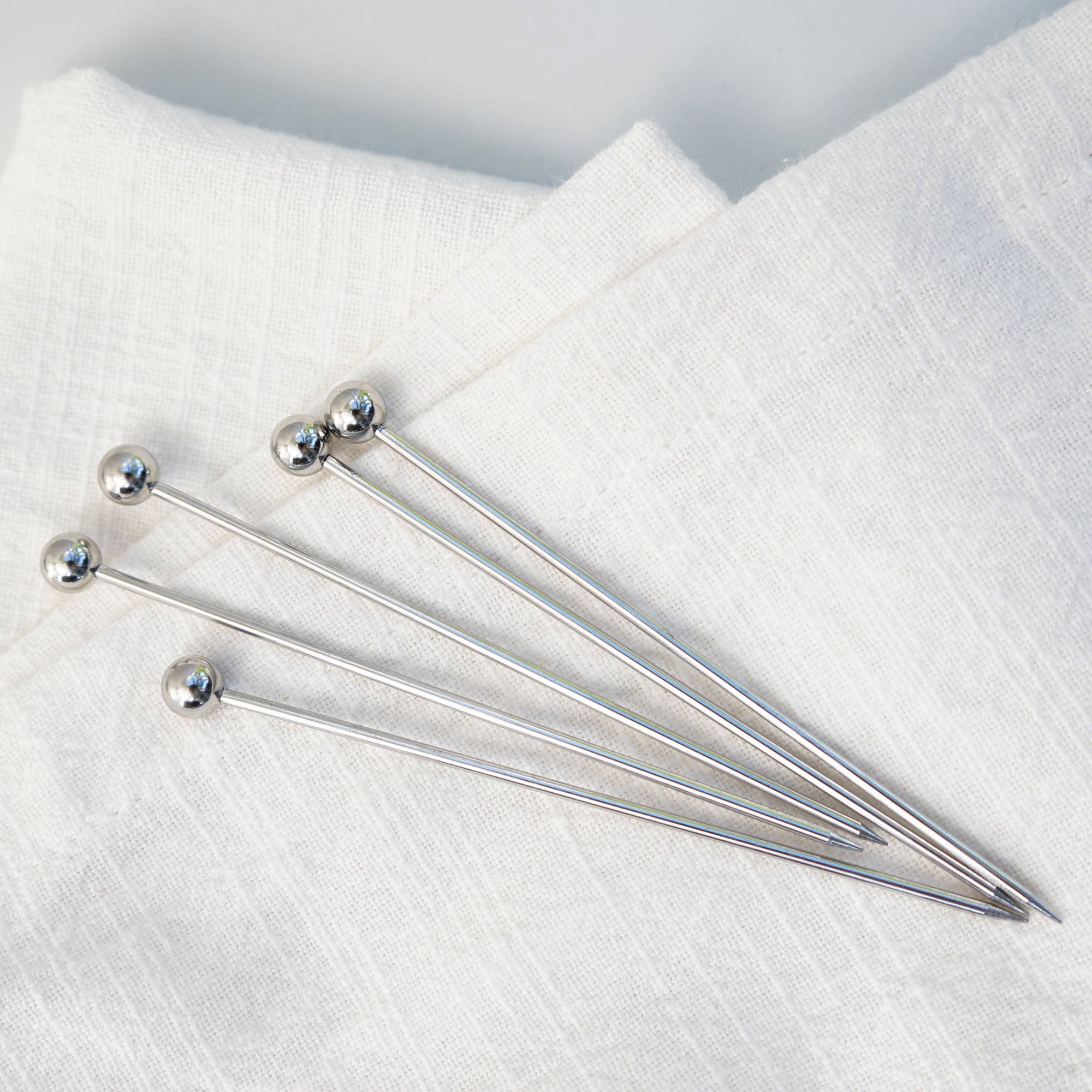 Cocktail Picks for Garnishes, Stainless (12 Piece, Short)