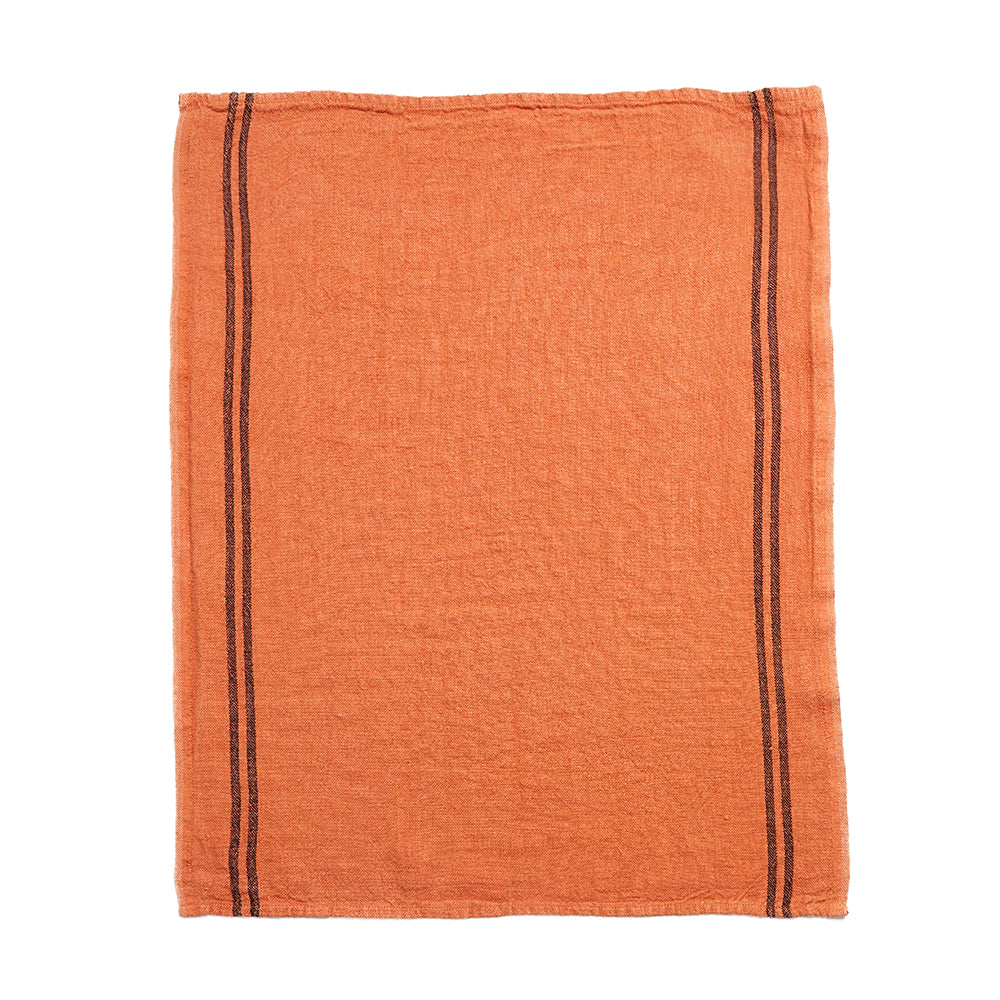 Charvet Editions Country Tea Towel in Carotte