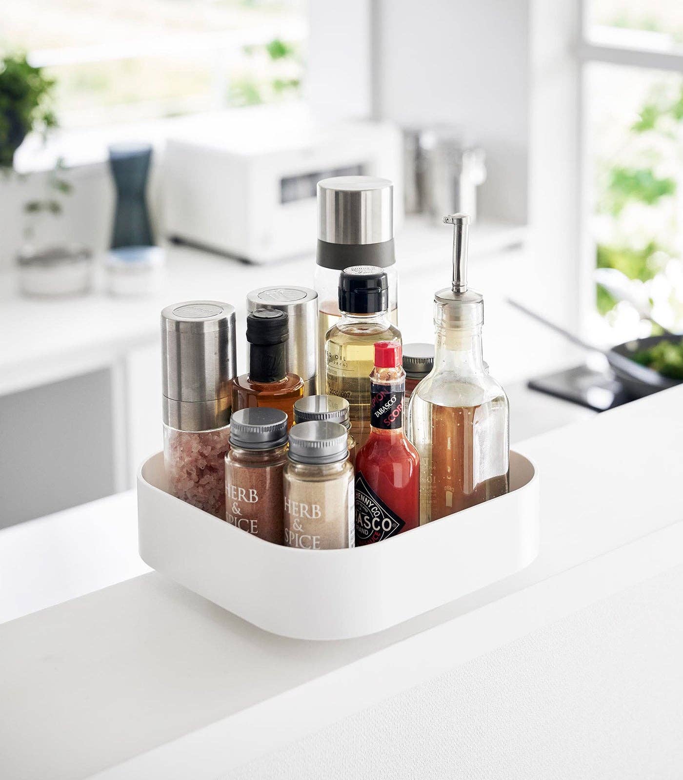 Rotating Storage Tray: White