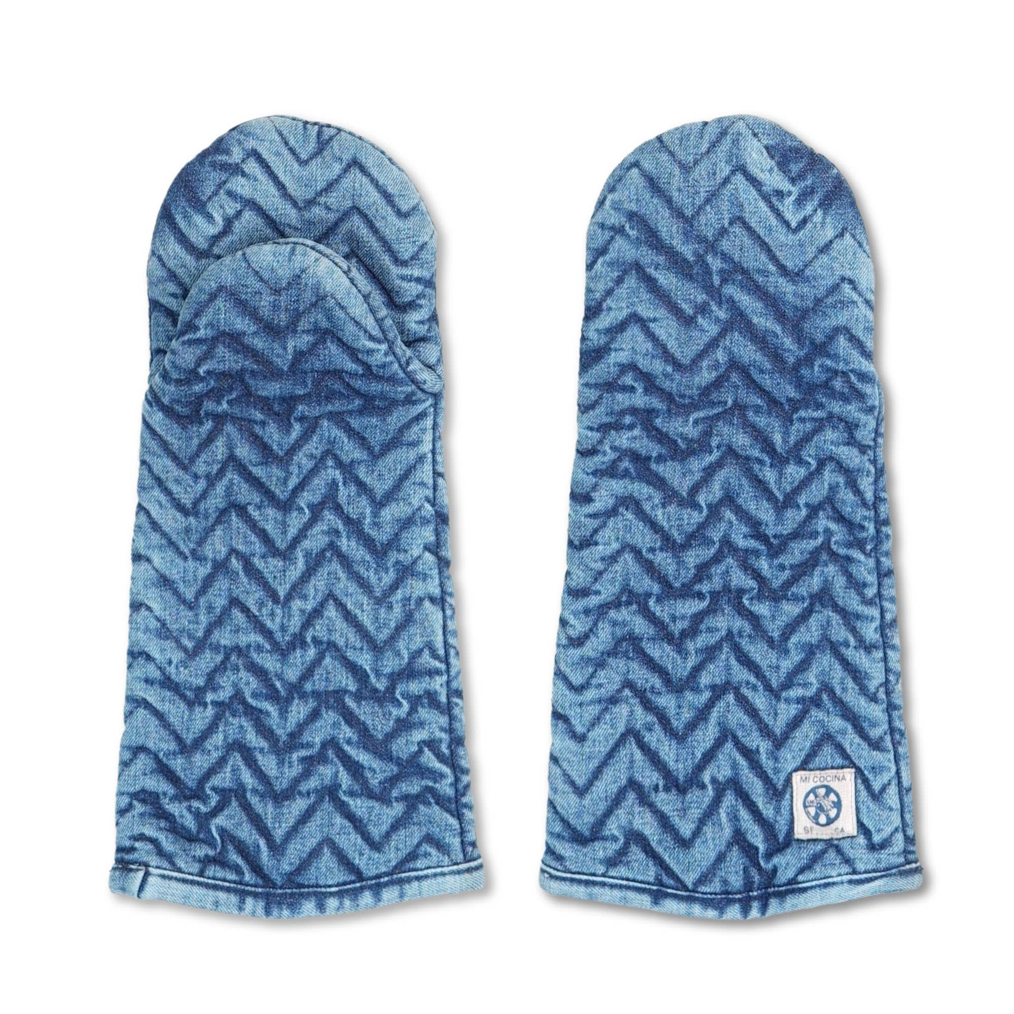 El Herringbone Oven Mitt (Large): Raw