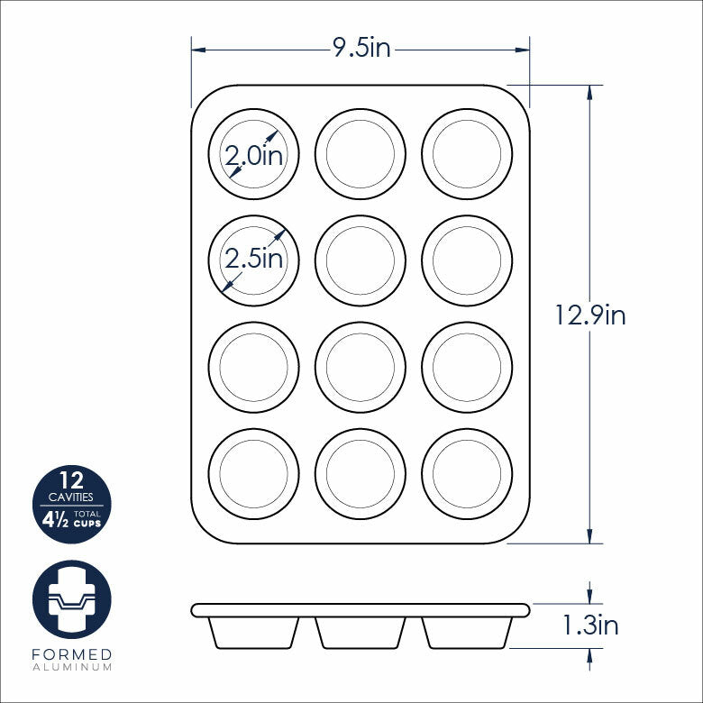 Nordic Ware Naturals® 12 Cavity Muffin Pan