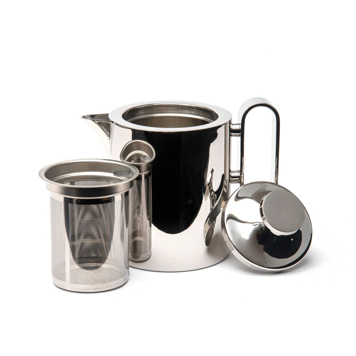 David Mellor Stainless Steel Teapot 1lt, Stainless Handle