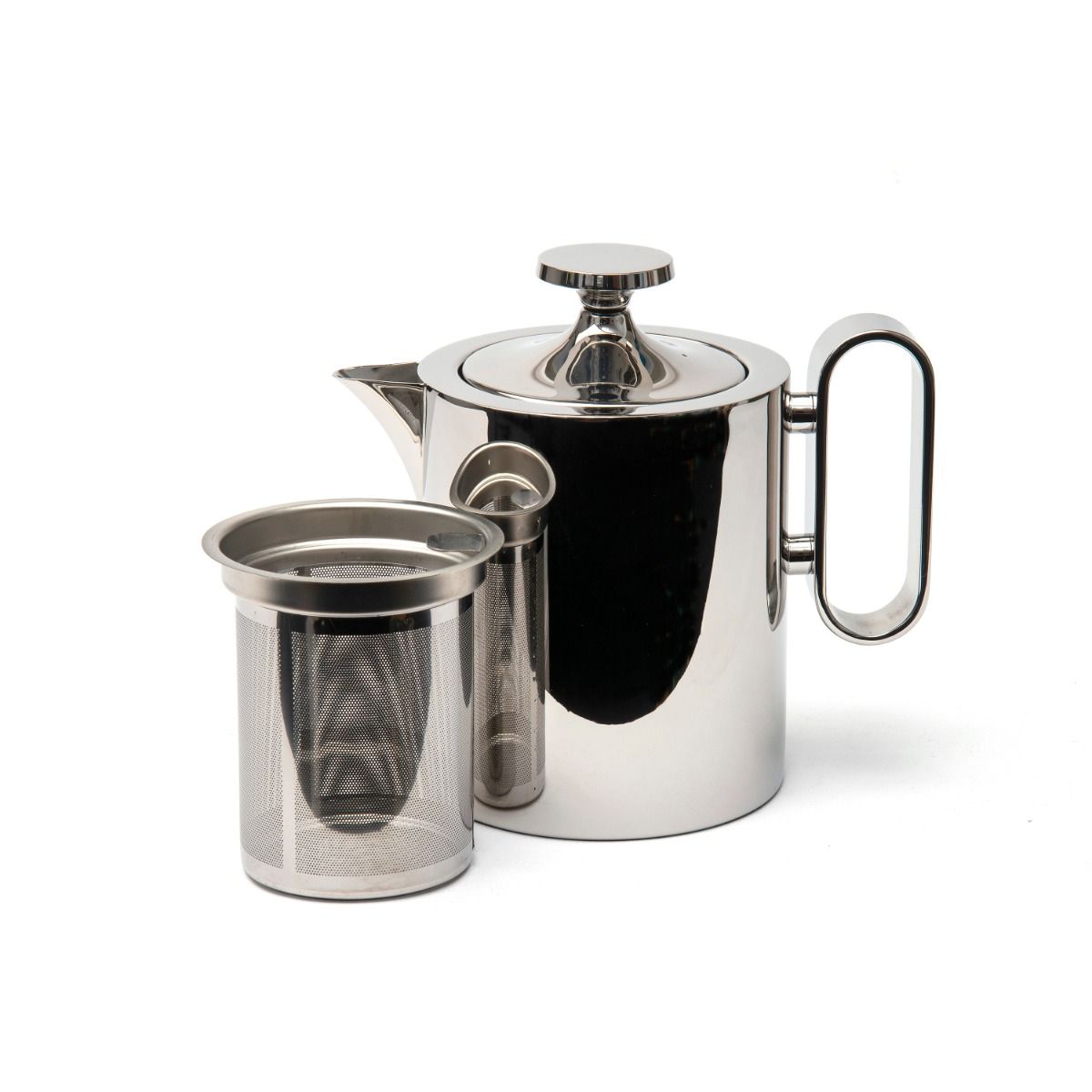David Mellor Stainless Steel Teapot 1lt, Stainless Handle