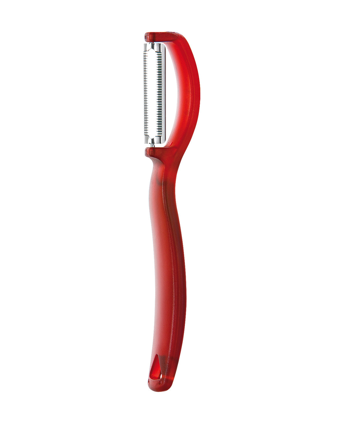 TRIANGLE Vertical Peeler Red, Serrated Blade