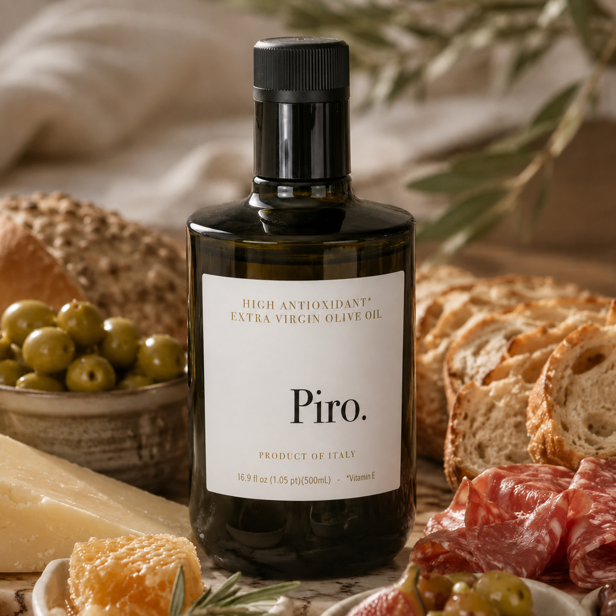 Luxury Organic Extra Virgin Olive Oil - Piro - 500ml Bottle