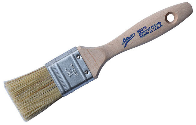 Ateco 1.5" Flat White Boar Bristle Pastry Brush