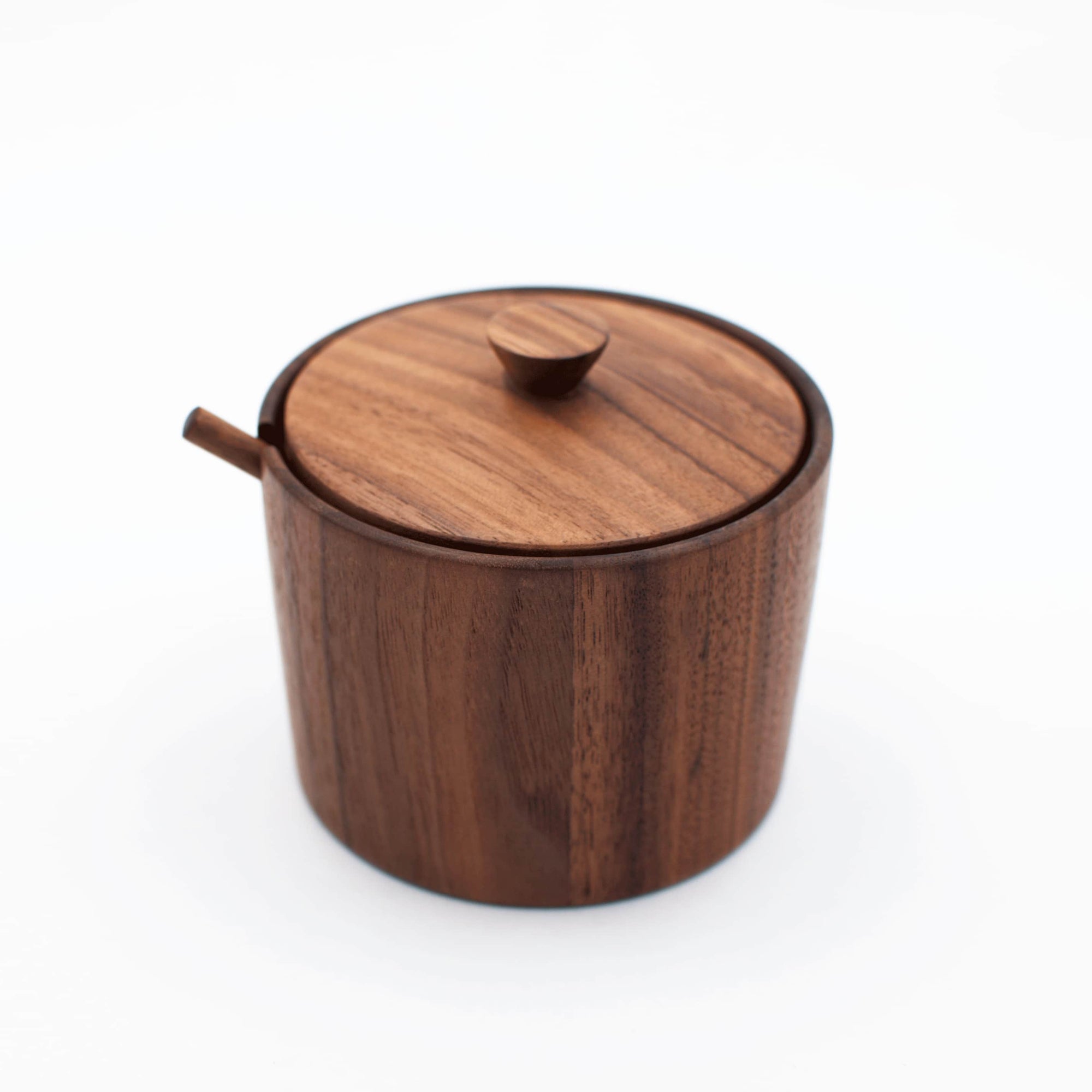 Walnut Wood Salt Cellar - Handmade Kitchen Utensil
