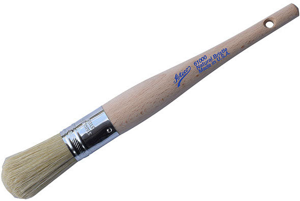 Ateco 1” Round White Boar Bristle Pastry Brush