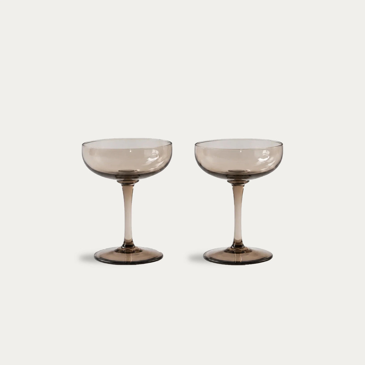 Il Buco Vita Pienza Coupe Glass Set of 2 - Smoke
