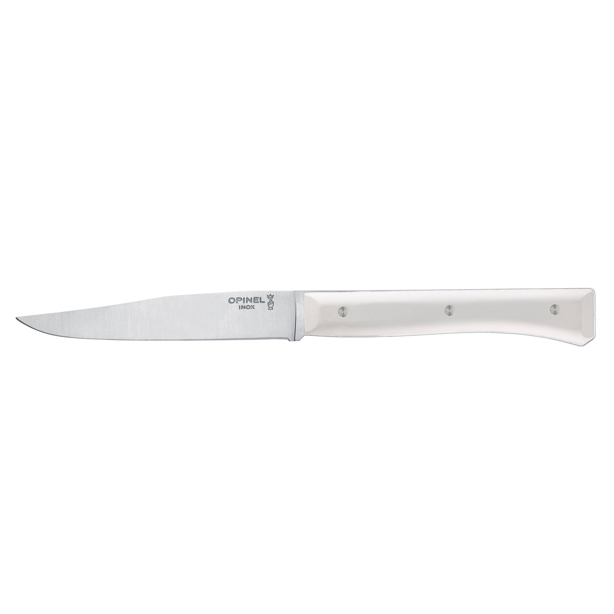 Set of 4 Full-Tang Facette Steak Knives: Olive Wood