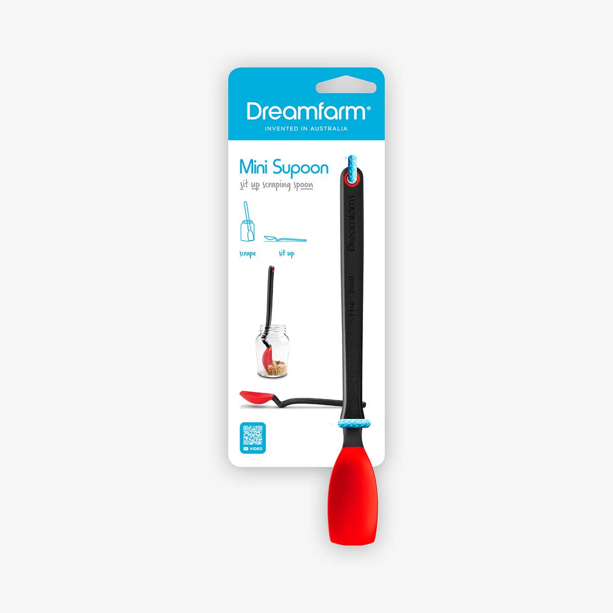 Mini Supoon - Sit Up Scraping Spoon: Red
