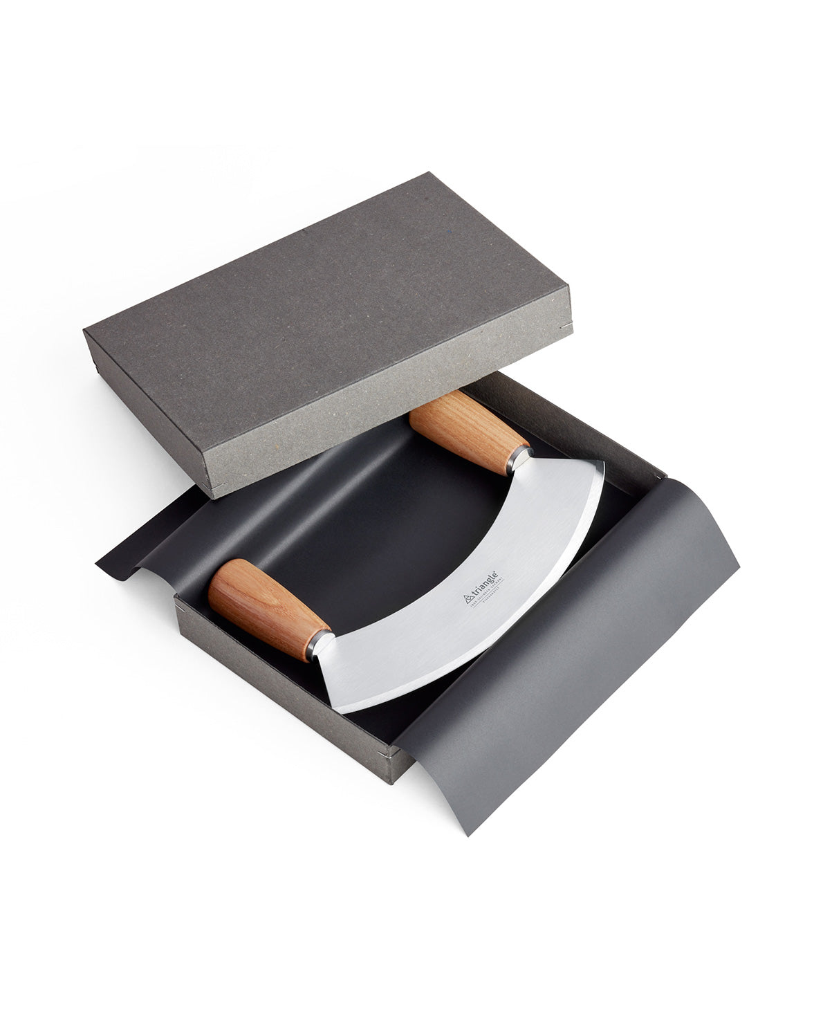 TRIANGLE Mincing Knife Soul Ash Wood 23 cm, Tempered