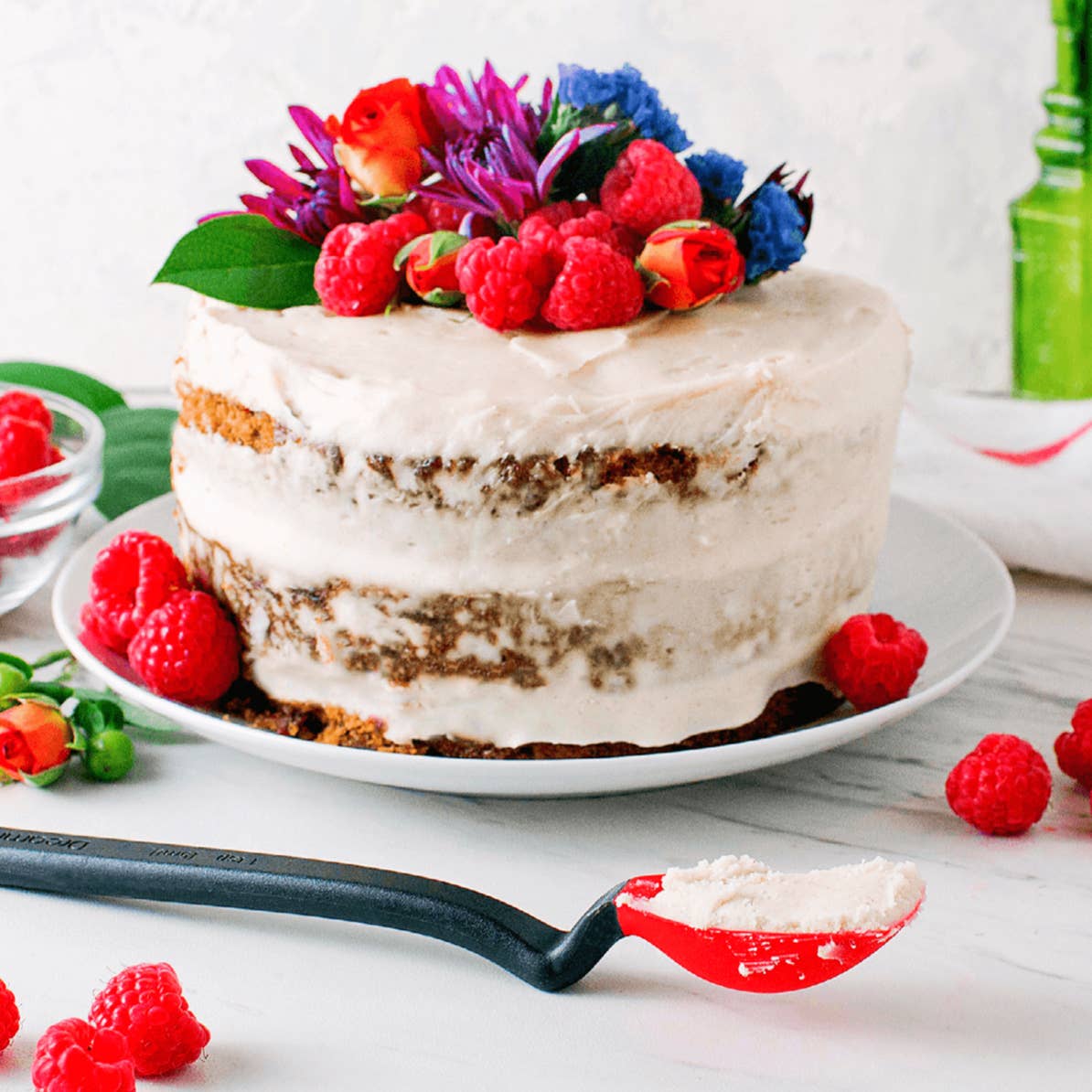 Mini Supoon - Sit Up Scraping Spoon: Red