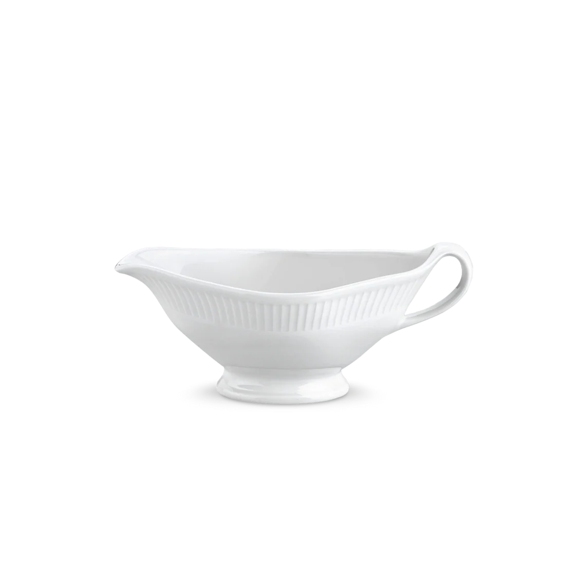 Pillivuyt Plisse Sauceboat 8" L x 3.75" W - 10 oz
