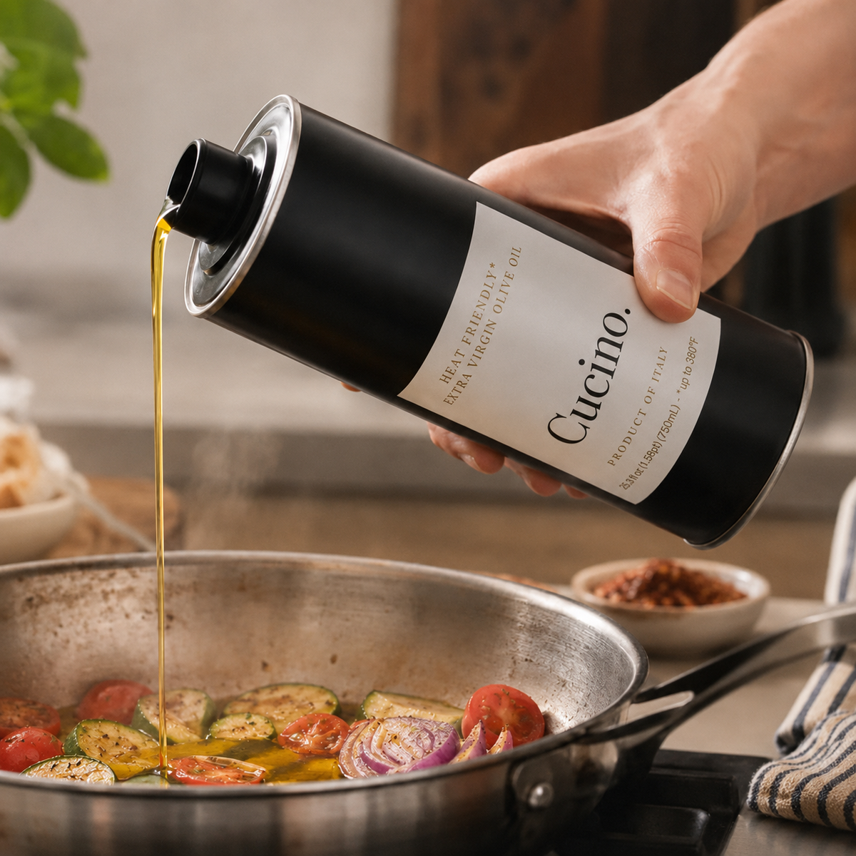 Heat Friendly Extra Virgin Olive Oil - Cucino - 750ml Can