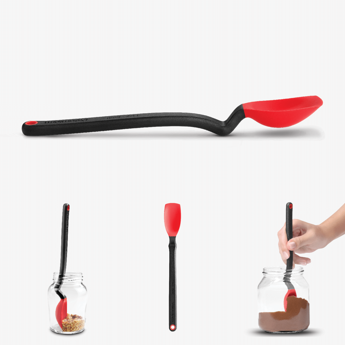 Mini Supoon - Sit Up Scraping Spoon: Red