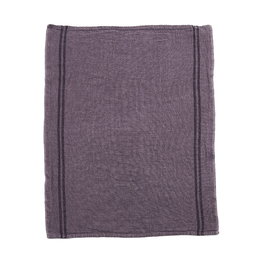 Charvet Editions Country Tea Towel in Aubergine