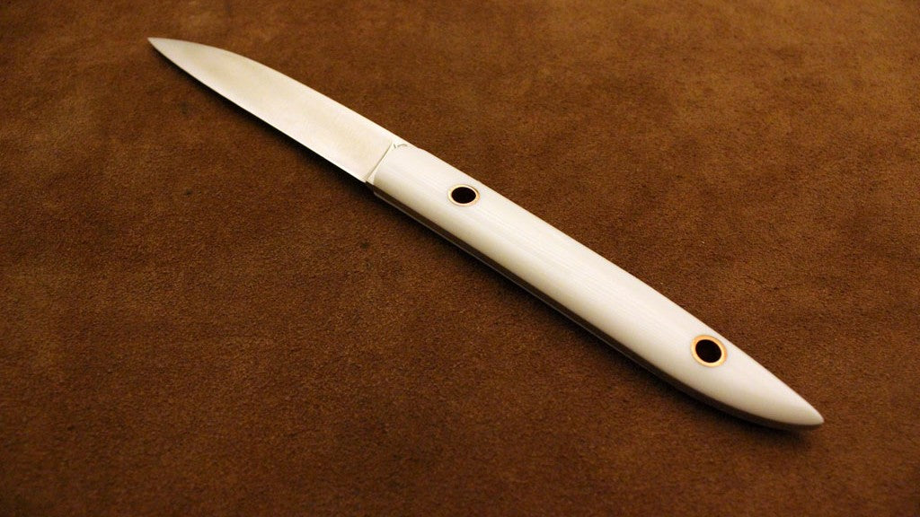 Roland Lannier - France White & Copper Table Knife Set