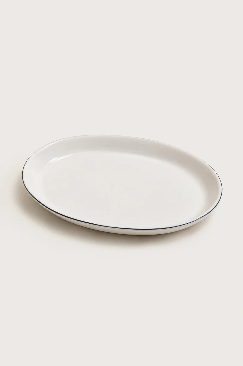 Il Buco Vita Bevagna Deep Oval Serving Platter - Black Rim