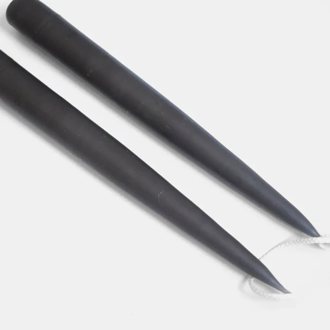 Danica Hand Dipped Taper - Charcoal