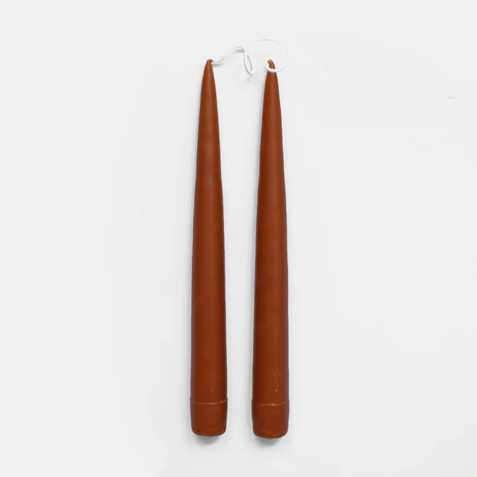 Danica Hand Dipped Tapers - Rust