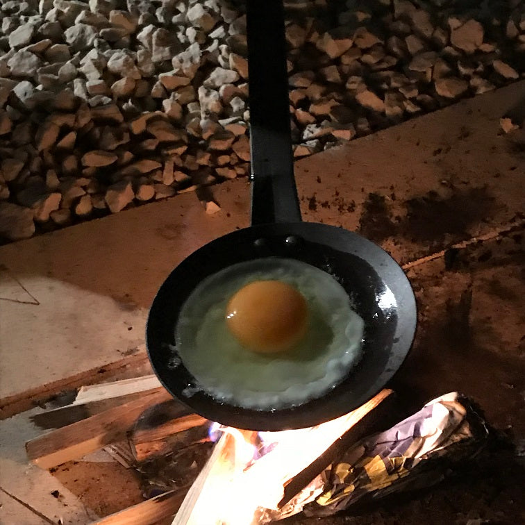 Netherton Foundry Black Iron Egg Spoon, A Flat Handy Ladle