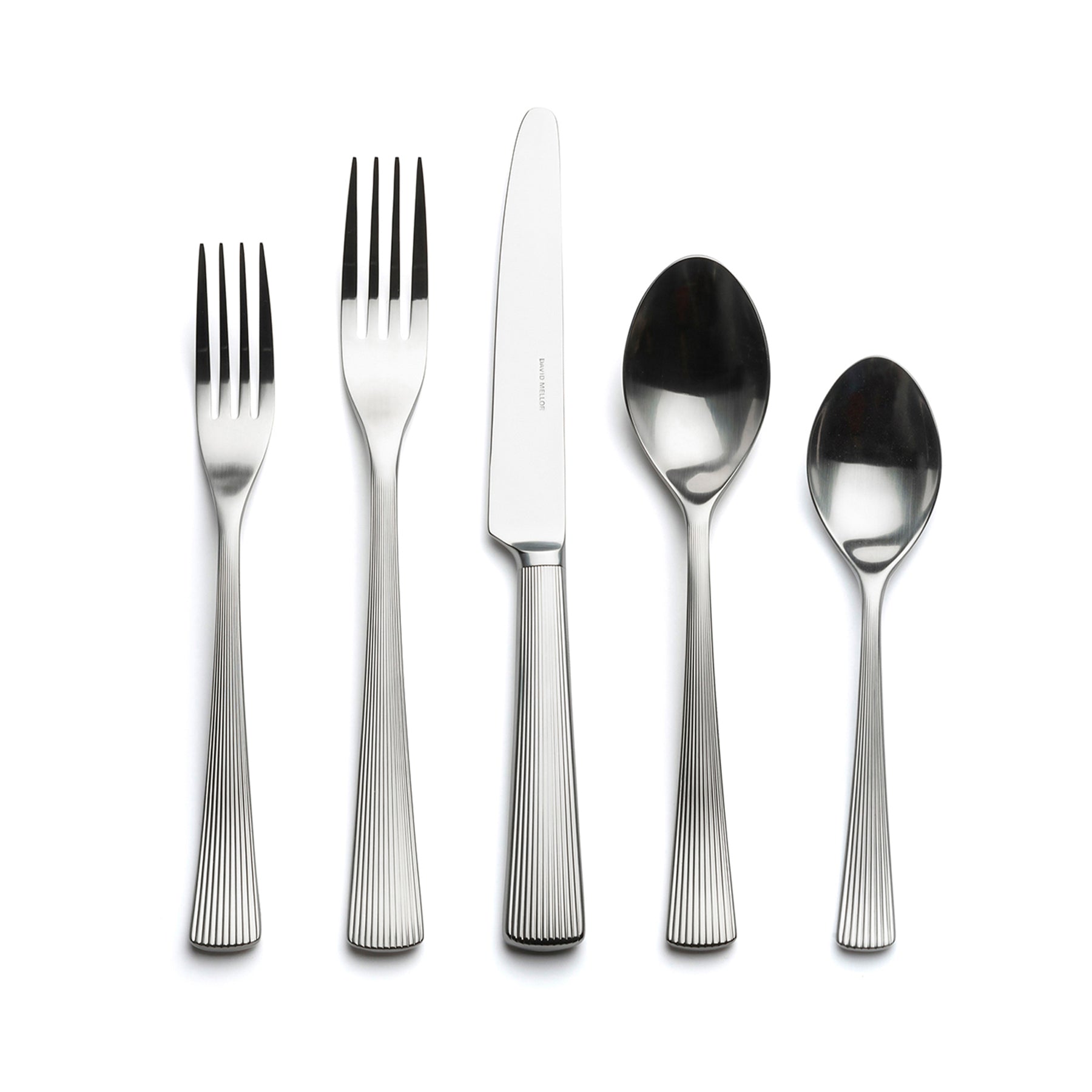 David Mellor Liner Stainless Steel Five-Piece Cutlery Place Setting