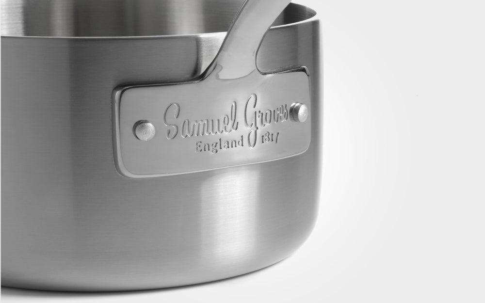 Samuel Groves Classic 16cm Stainless Steel Triply Saucepan & Lid 1.5LT