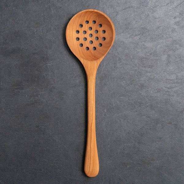 Lancaster Wooden Strainer Spoon 12"