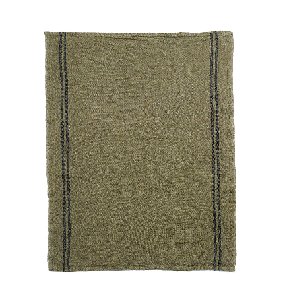 Charvet Editions Country Tea Towel in Avocat