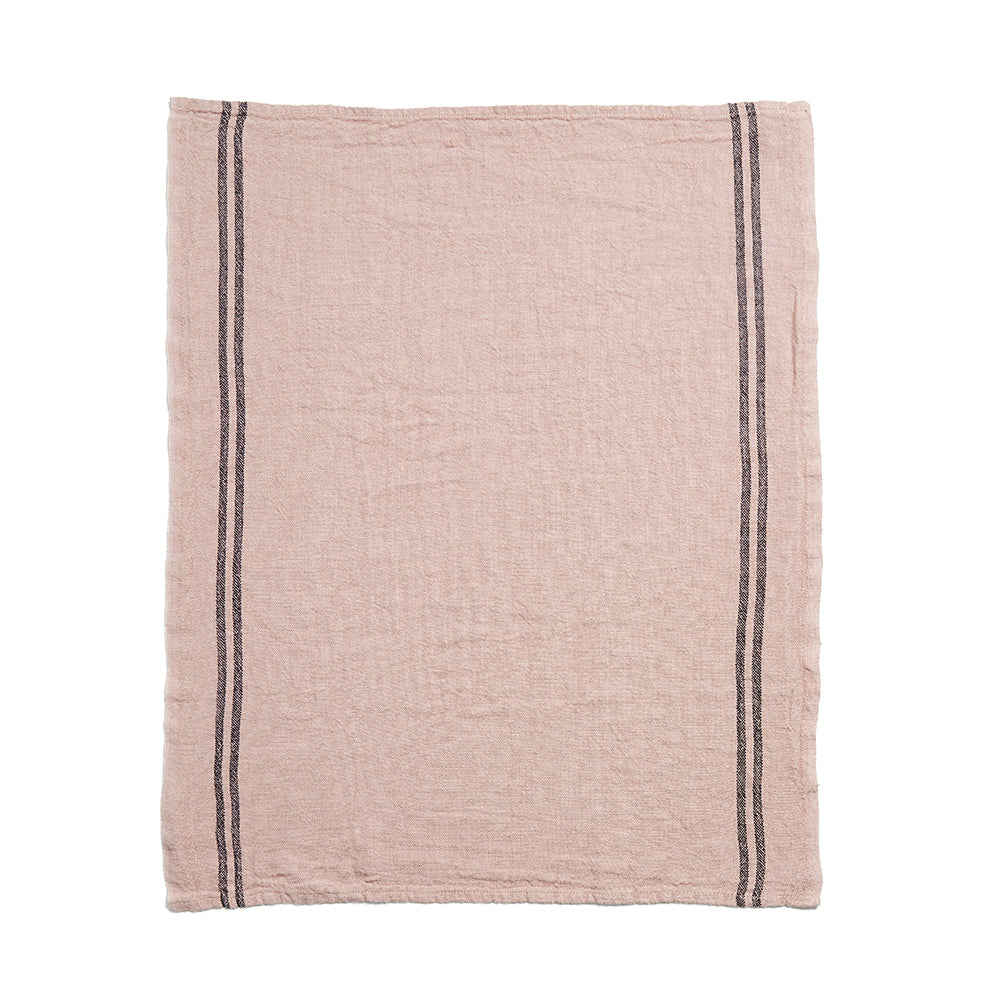 Charvet Editions Country Tea Towel in Rose The